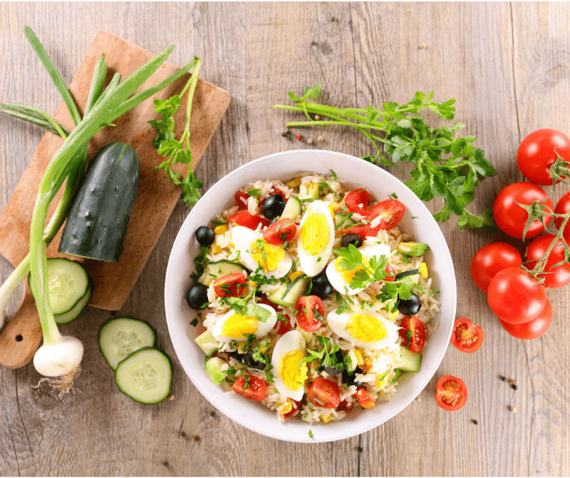 Greek rice bowl